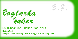 boglarka haker business card
