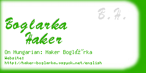 boglarka haker business card
